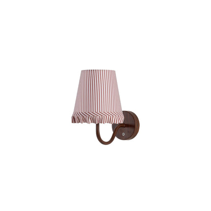Millie Frill Stripe Shade Rechargeable Wall Light - Deep Red - DUSK