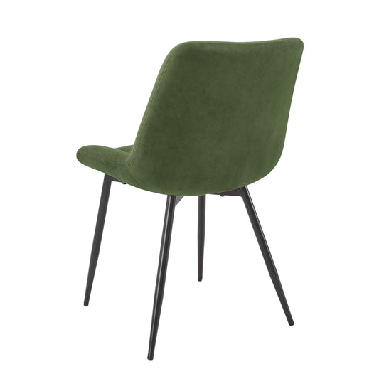 Millie Set of 2 Dining Chairs - Velvet - Dark Olive - DUSK