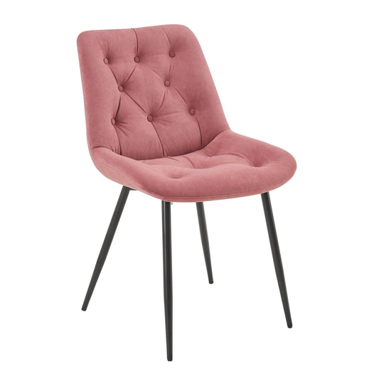 Millie Set of 2 Dining Chairs - Velvet - Pink - DUSK