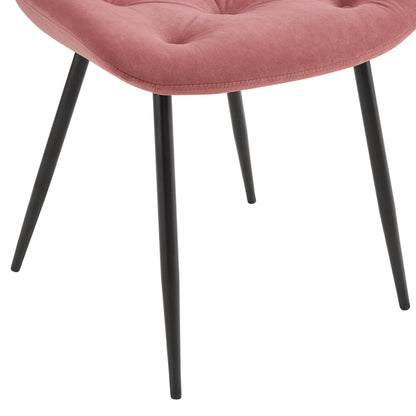 Millie Set of 2 Dining Chairs - Velvet - Pink - DUSK