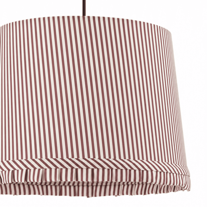 Millie Stripe Frill Edge Ceiling Shade - Mocha Brown - DUSK
