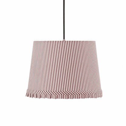 Millie Stripe Frill Edge Ceiling Shade - Mocha Brown - DUSK