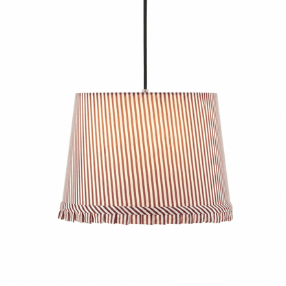 Millie Stripe Frill Edge Ceiling Shade - Mocha Brown - DUSK