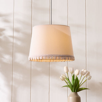 Millie Stripe Frill Edge Ceiling Shade - Natural - DUSK