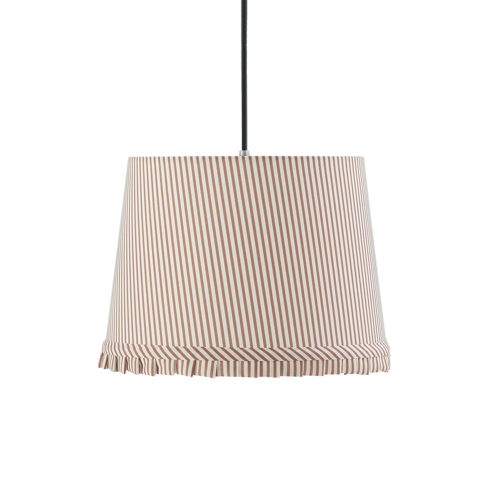 Millie Stripe Frill Edge Ceiling Shade - Natural - DUSK