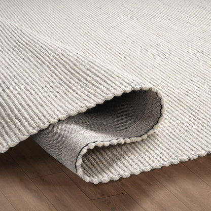 Milo Handwoven Stripe Rug - Light Grey - DUSK