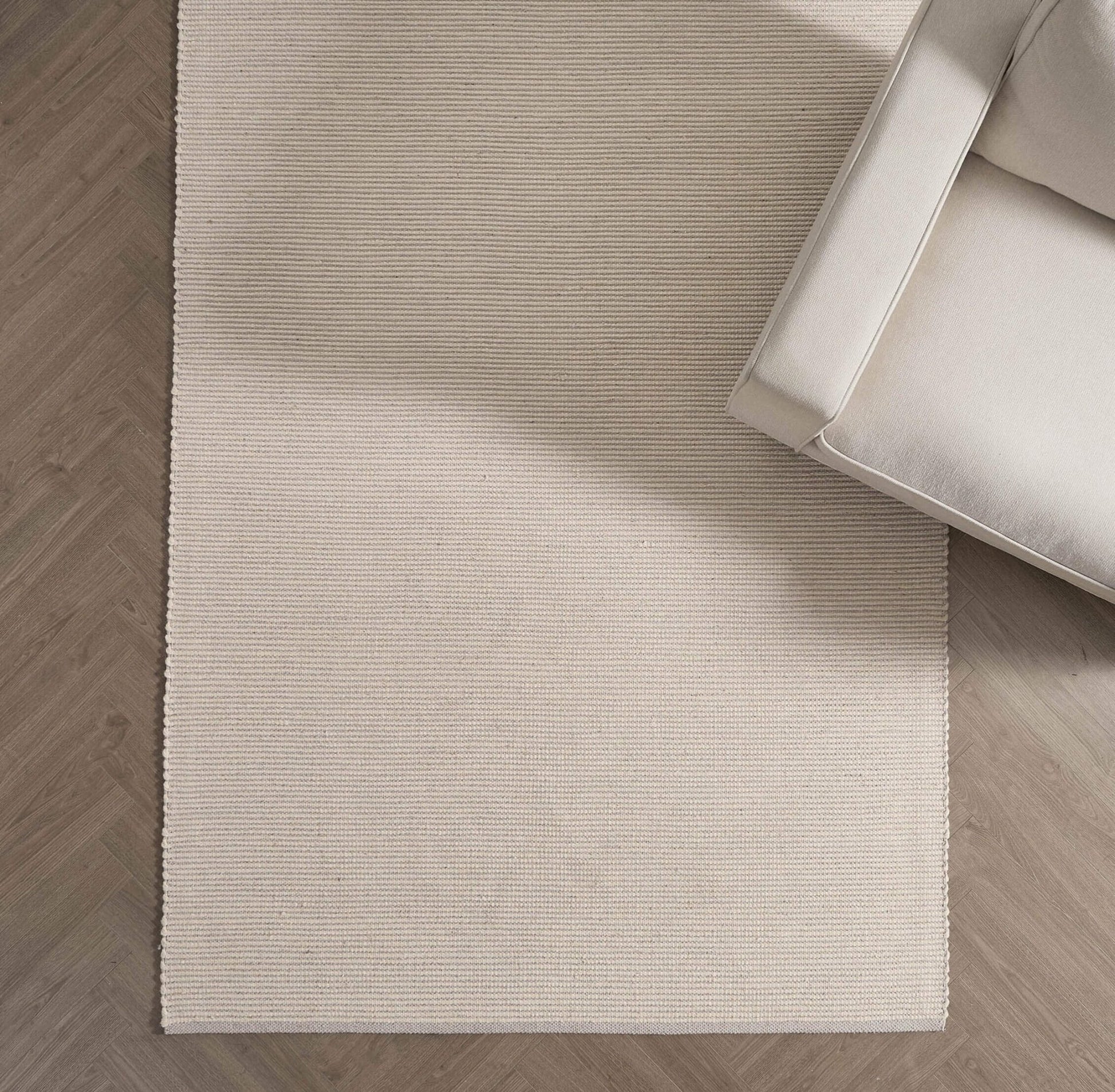 Milo Handwoven Stripe Rug - Light Grey - DUSK