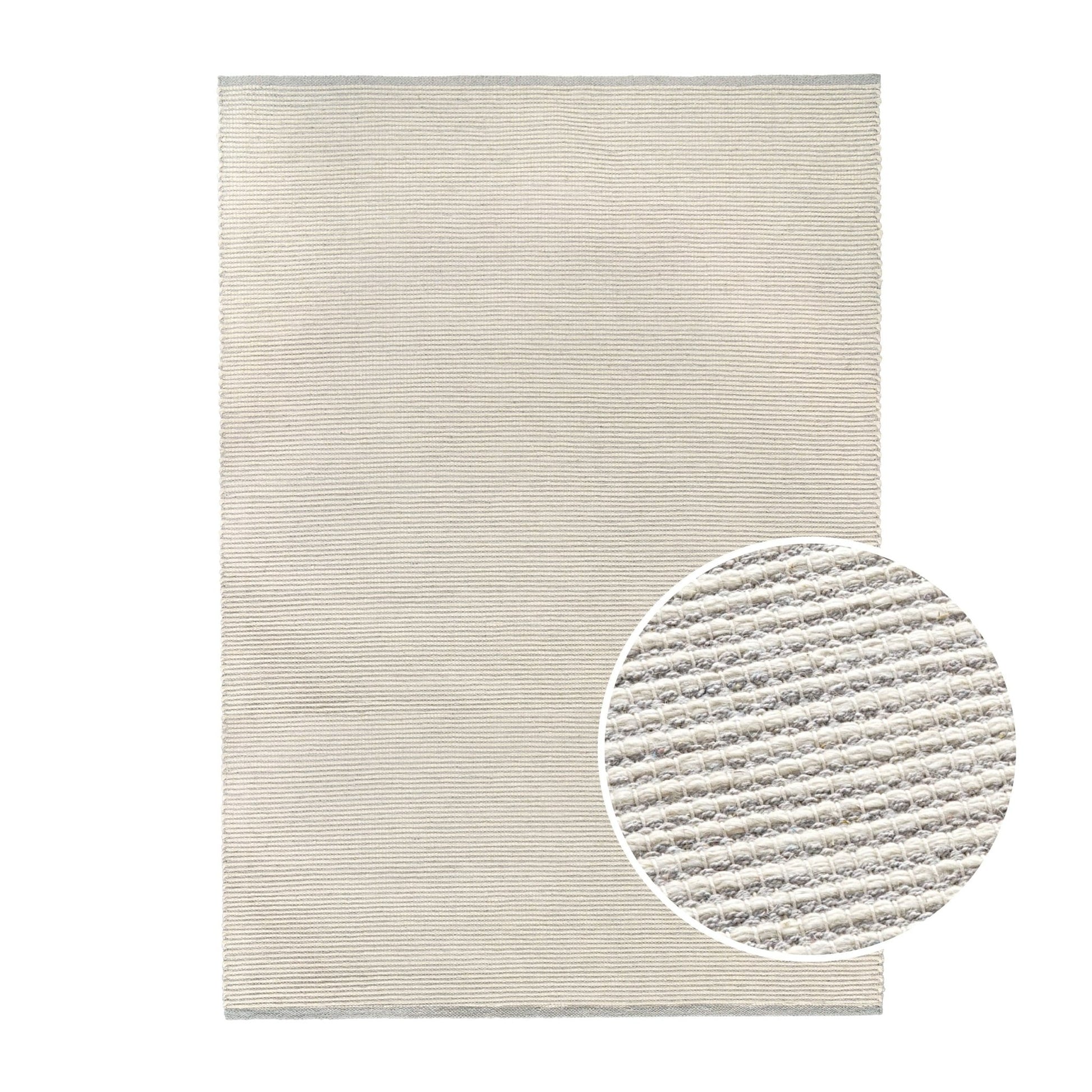 Milo Handwoven Stripe Rug - Light Grey - DUSK