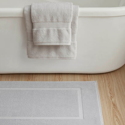 Milos Plain Picture Frame Bath Mat - Dove Grey - DUSK