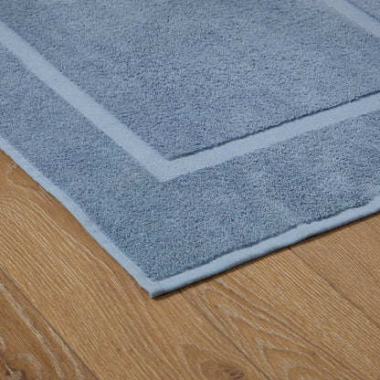 Milos Plain Picture Frame Bath Mat - French Blue - DUSK