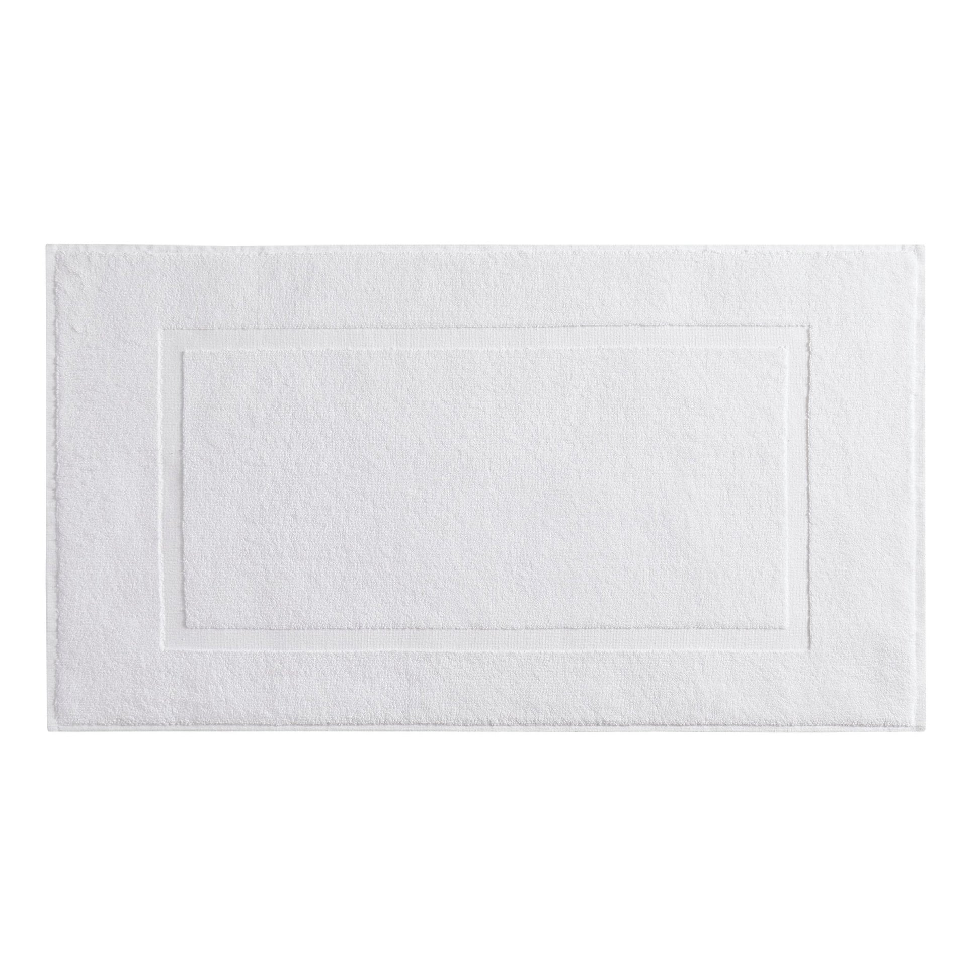Milos Plain Picture Frame Bath Mat - White - DUSK