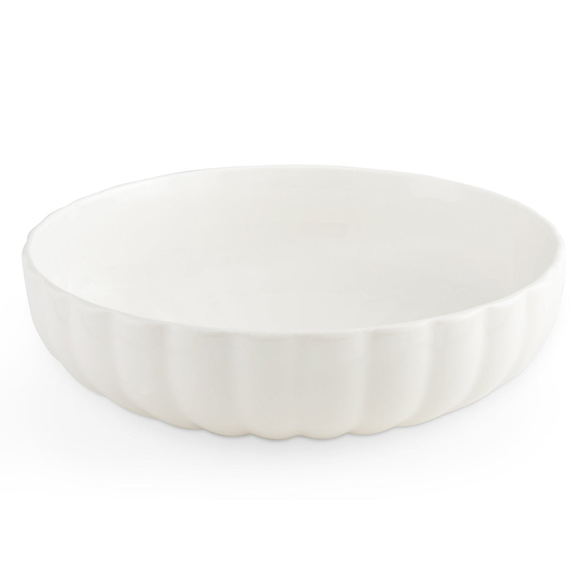 Mira Scalloped Serving Bowl - Off White - DUSK