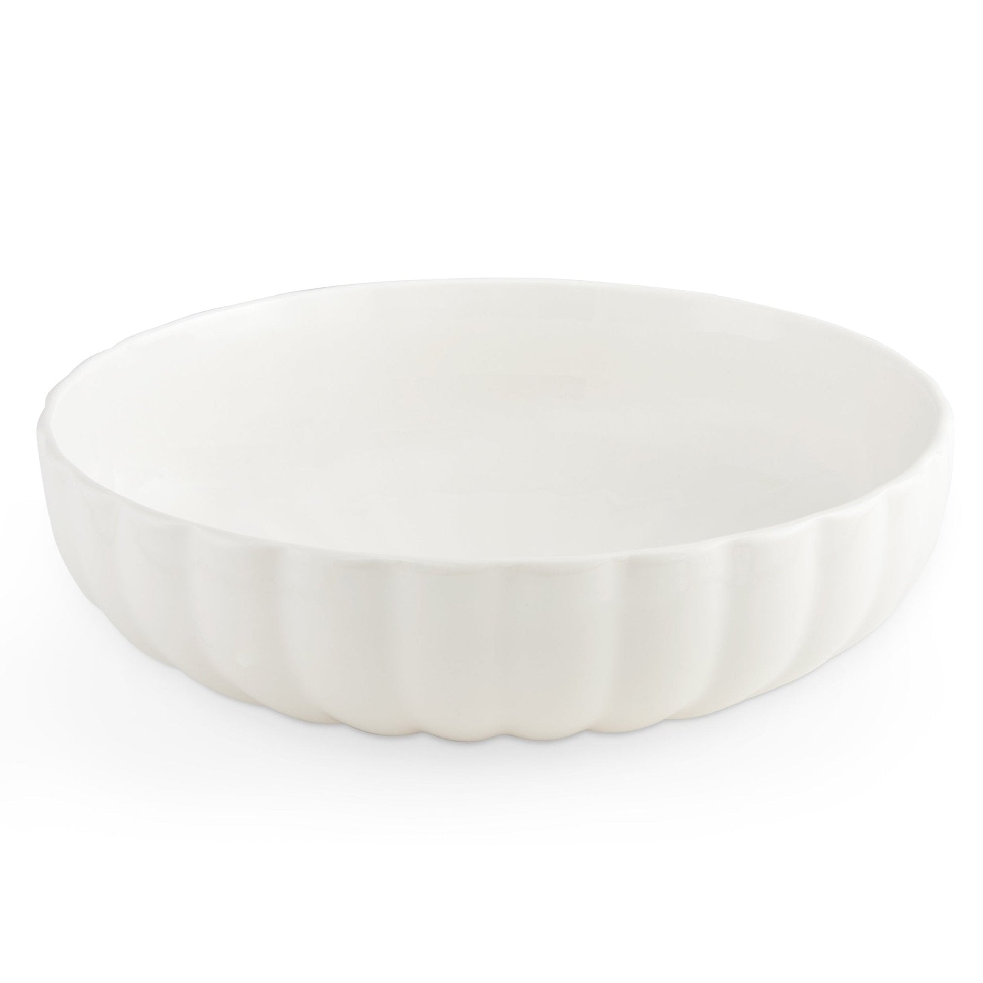 Mira Scalloped Serving Bowl - Off White - DUSK