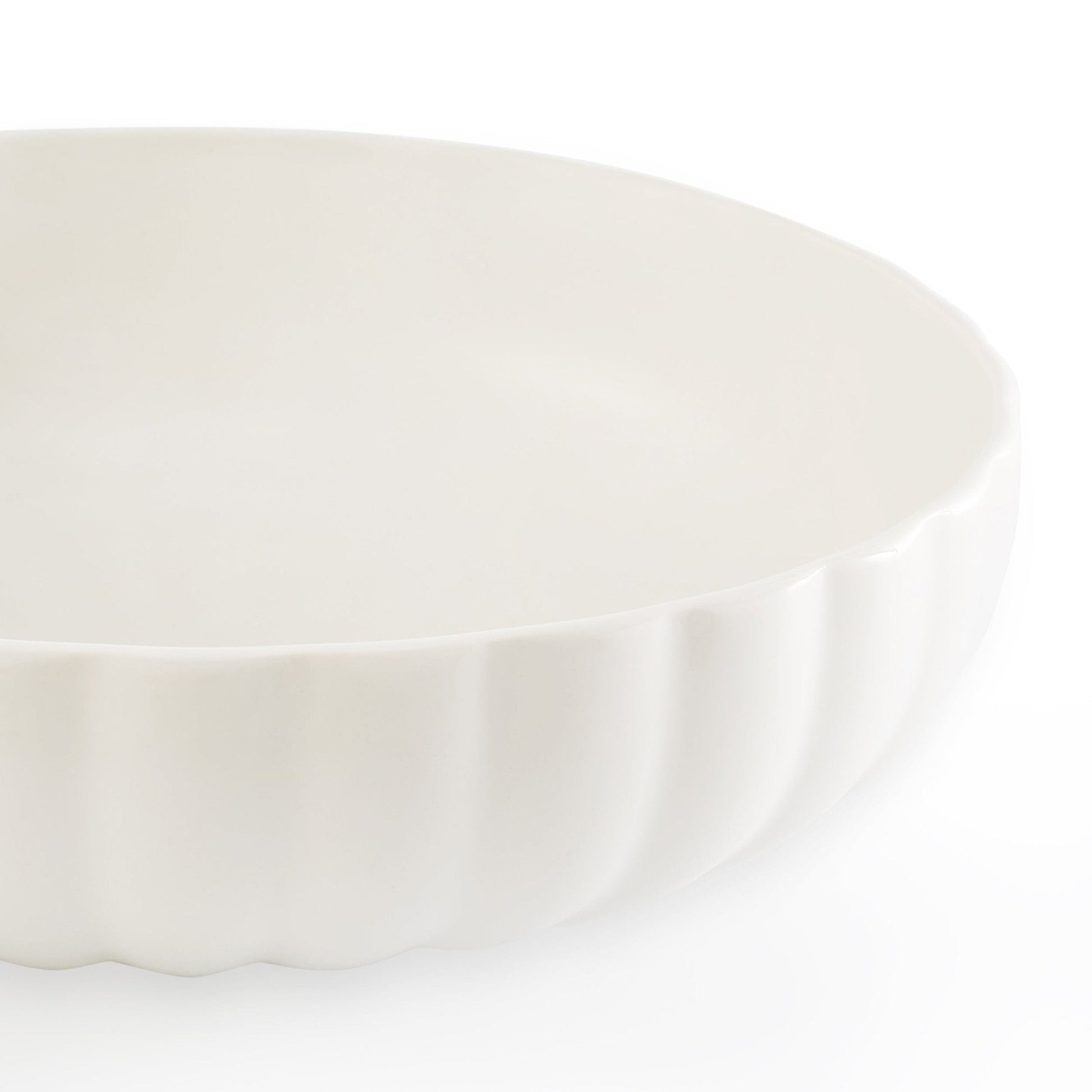 Mira Scalloped Serving Bowl - Off White - DUSK