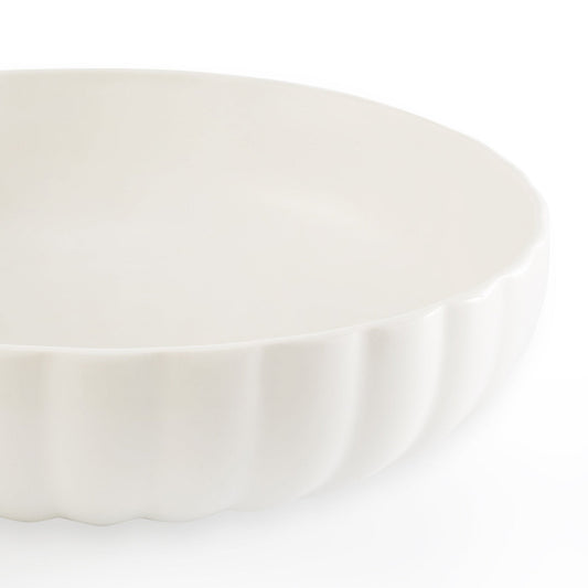 Mira Scalloped Serving Bowl - Off White - DUSK