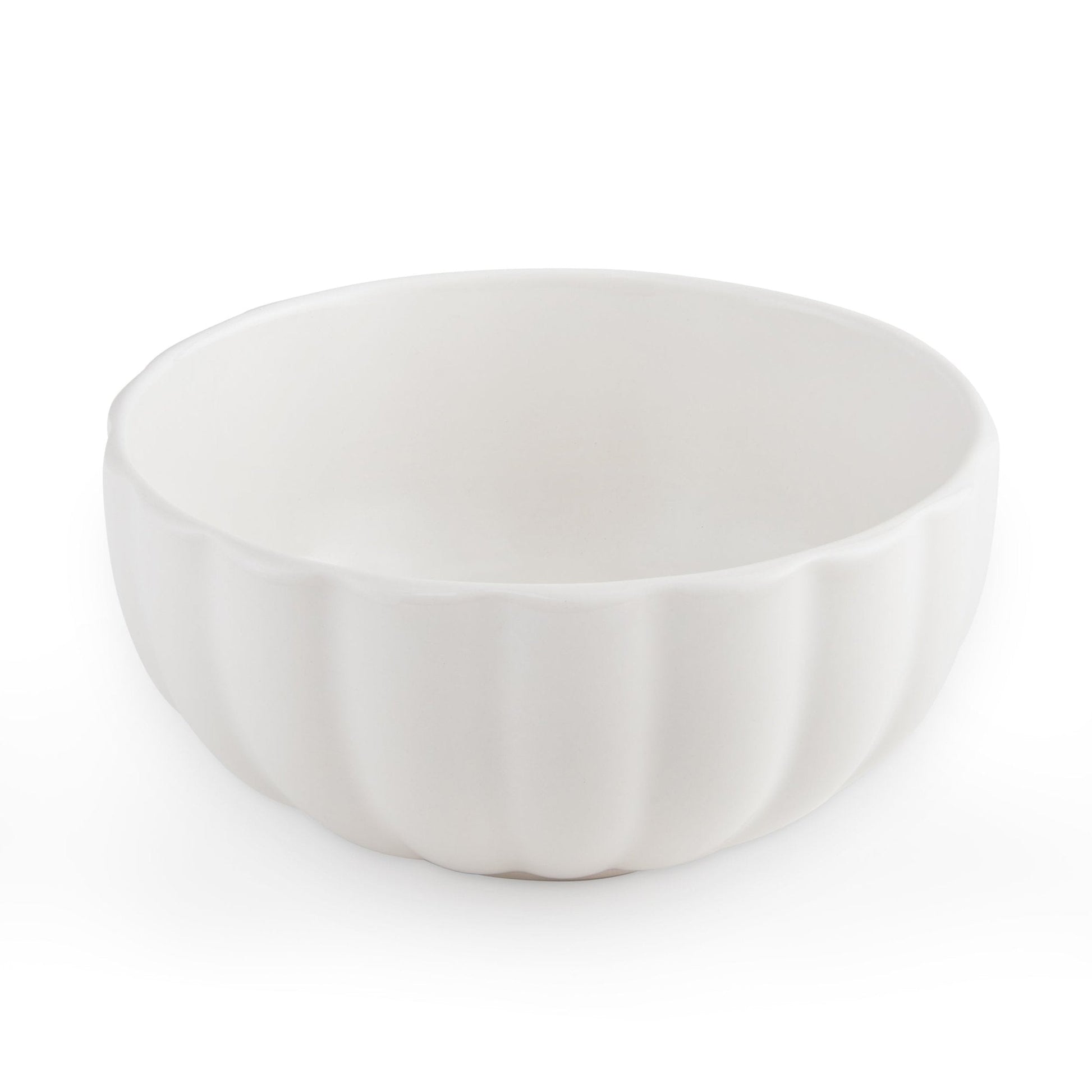 Mira Scalloped Set of 4 Cereal Bowls - Off White - DUSK