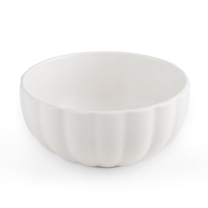 Mira Scalloped Set of 4 Cereal Bowls - Off White - DUSK