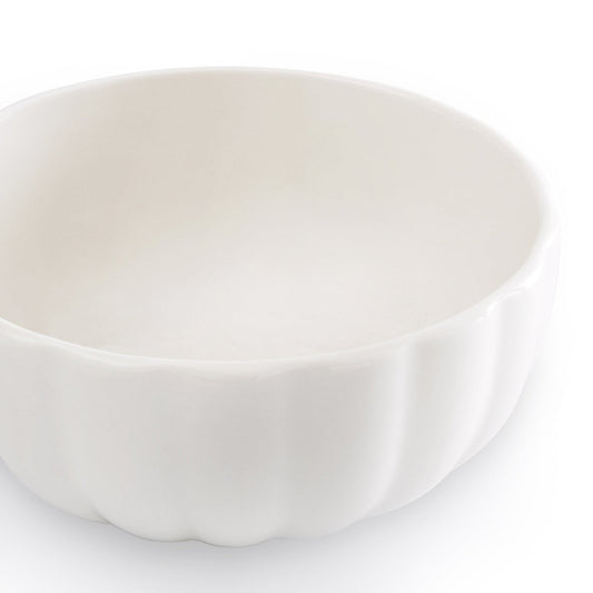 Mira Scalloped Set of 4 Cereal Bowls - Off White - DUSK