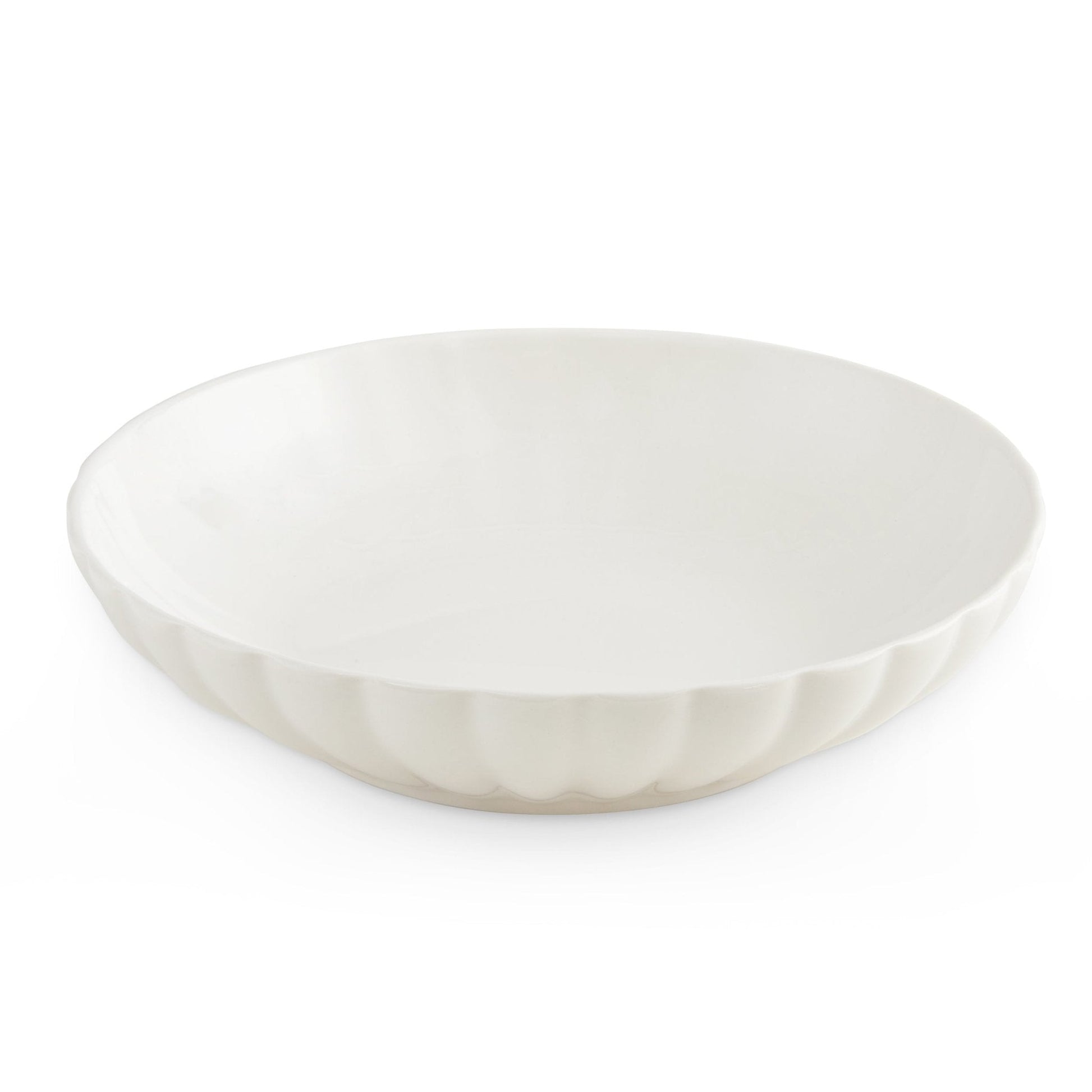 Mira Scalloped Set of 4 Pasta Bowls - Off White - DUSK