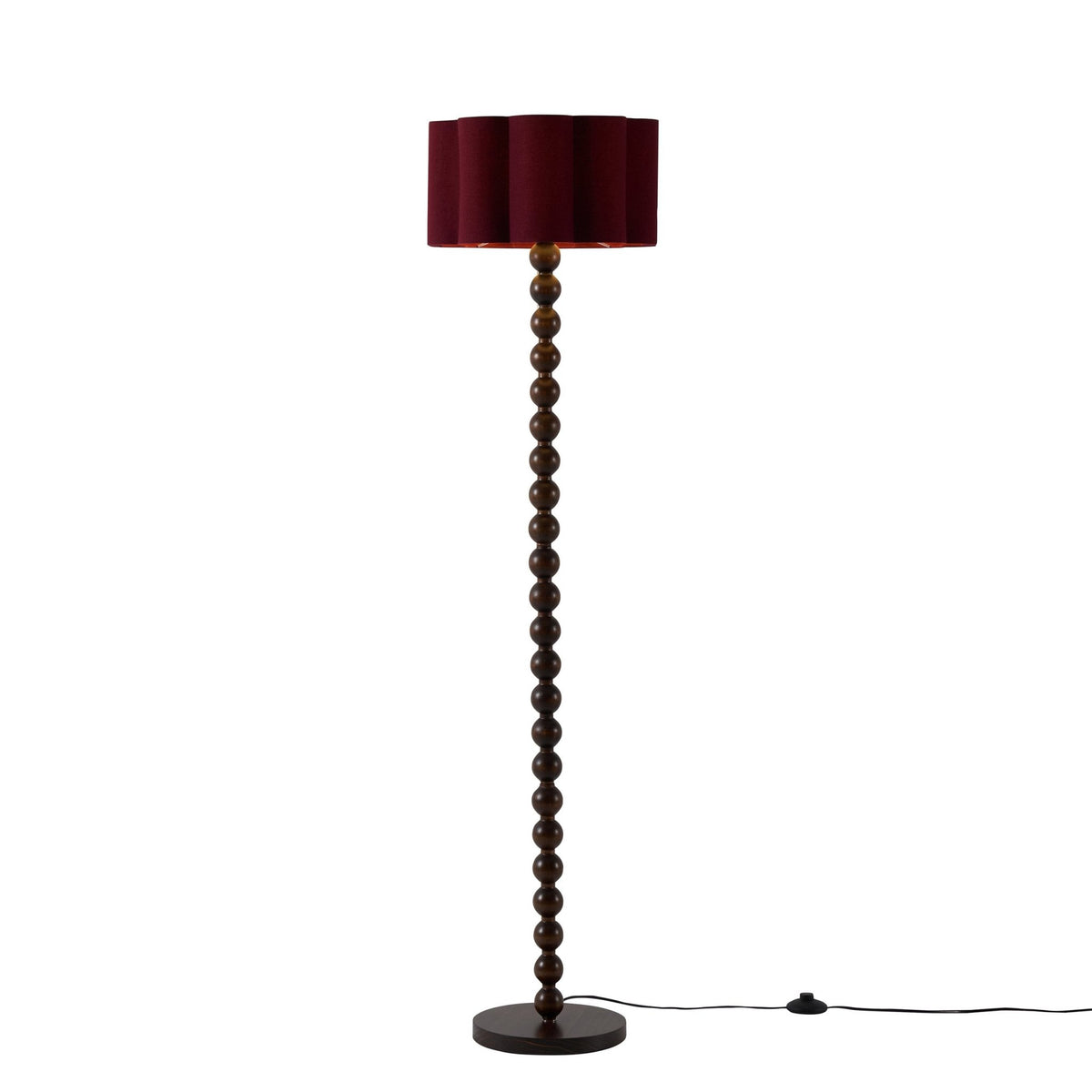 Mix and Match Bobbin Floor Lamp - Dark Wood - DUSK