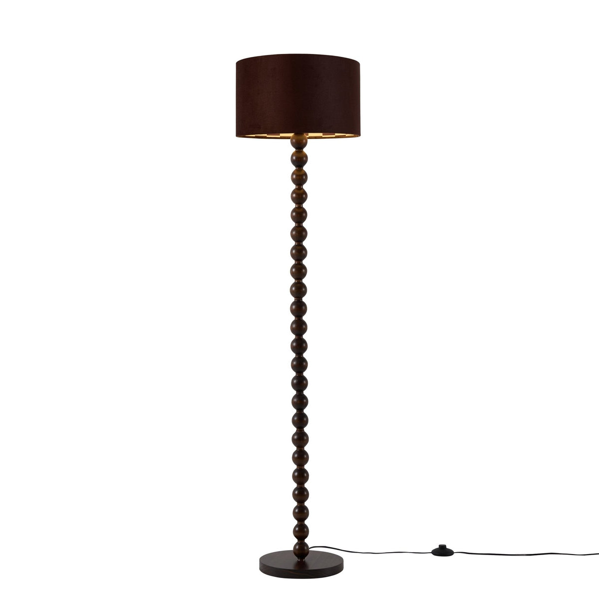 Mix and Match Bobbin Floor Lamp - Dark Wood - DUSK