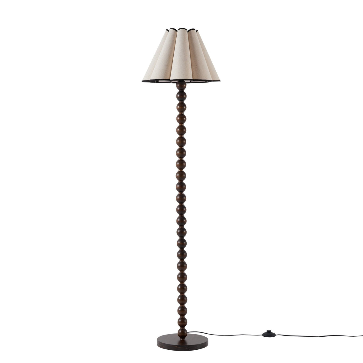 Mix and Match Bobbin Floor Lamp - Dark Wood - DUSK