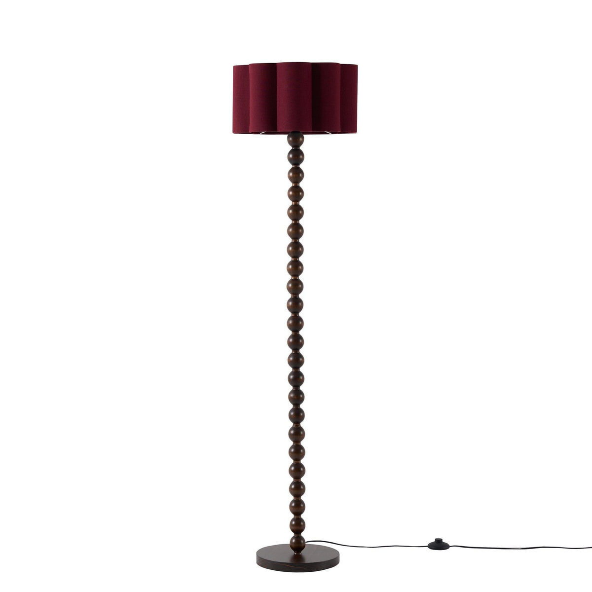 Mix and Match Bobbin Floor Lamp - Dark Wood - DUSK