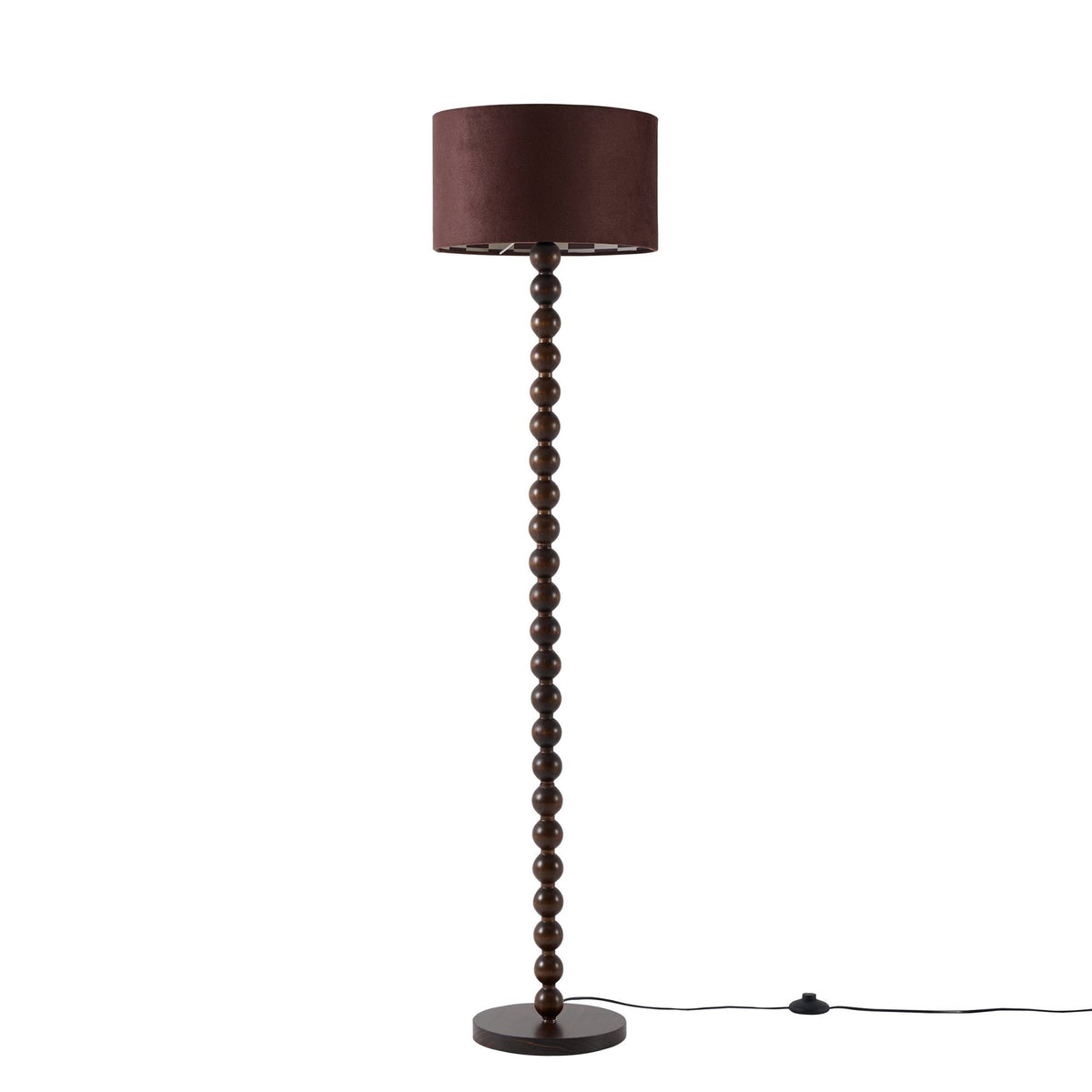 Mix and Match Bobbin Floor Lamp - Dark Wood - DUSK