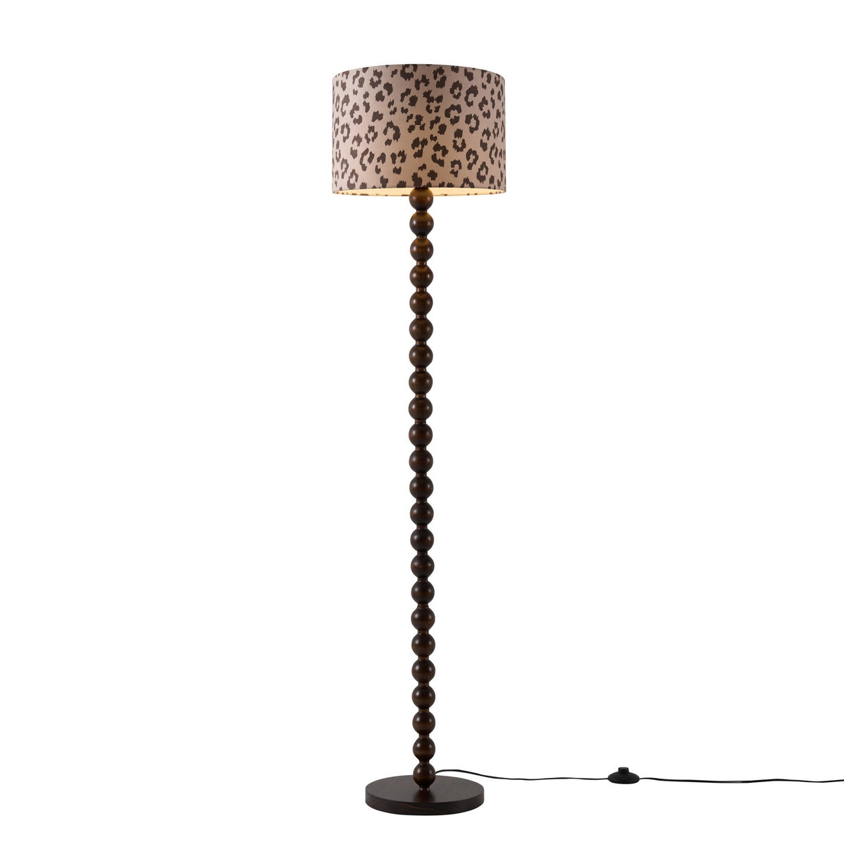 Mix and Match Bobbin Floor Lamp - Dark Wood - DUSK