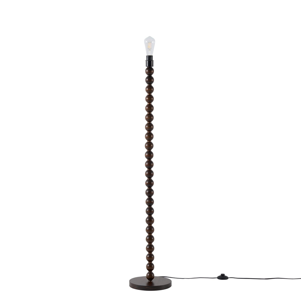 Mix and Match Floor Lamp Base Bobbin - Dark Wood - DUSK