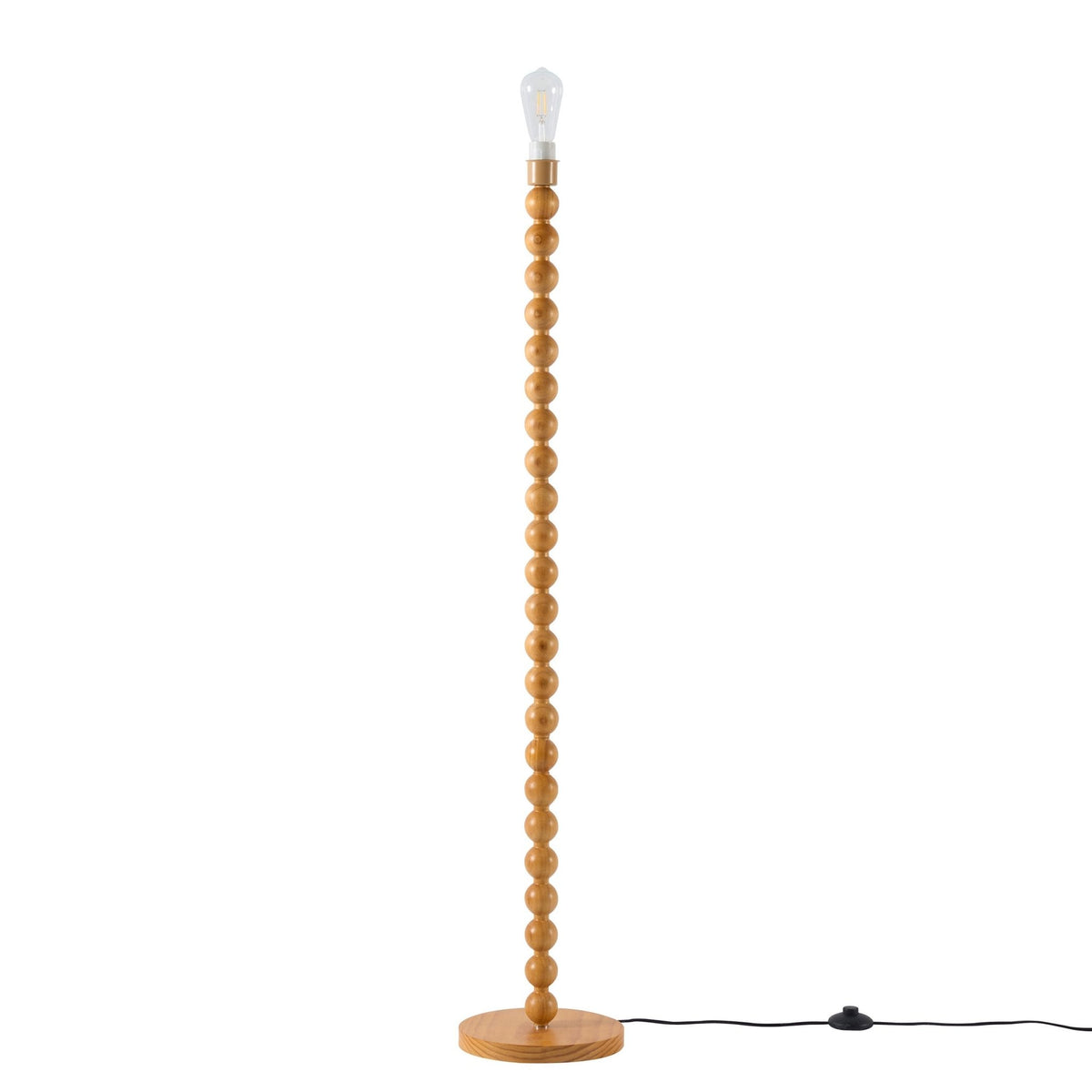 Mix and Match Floor Lamp Base Bobbin - Light Wood - DUSK