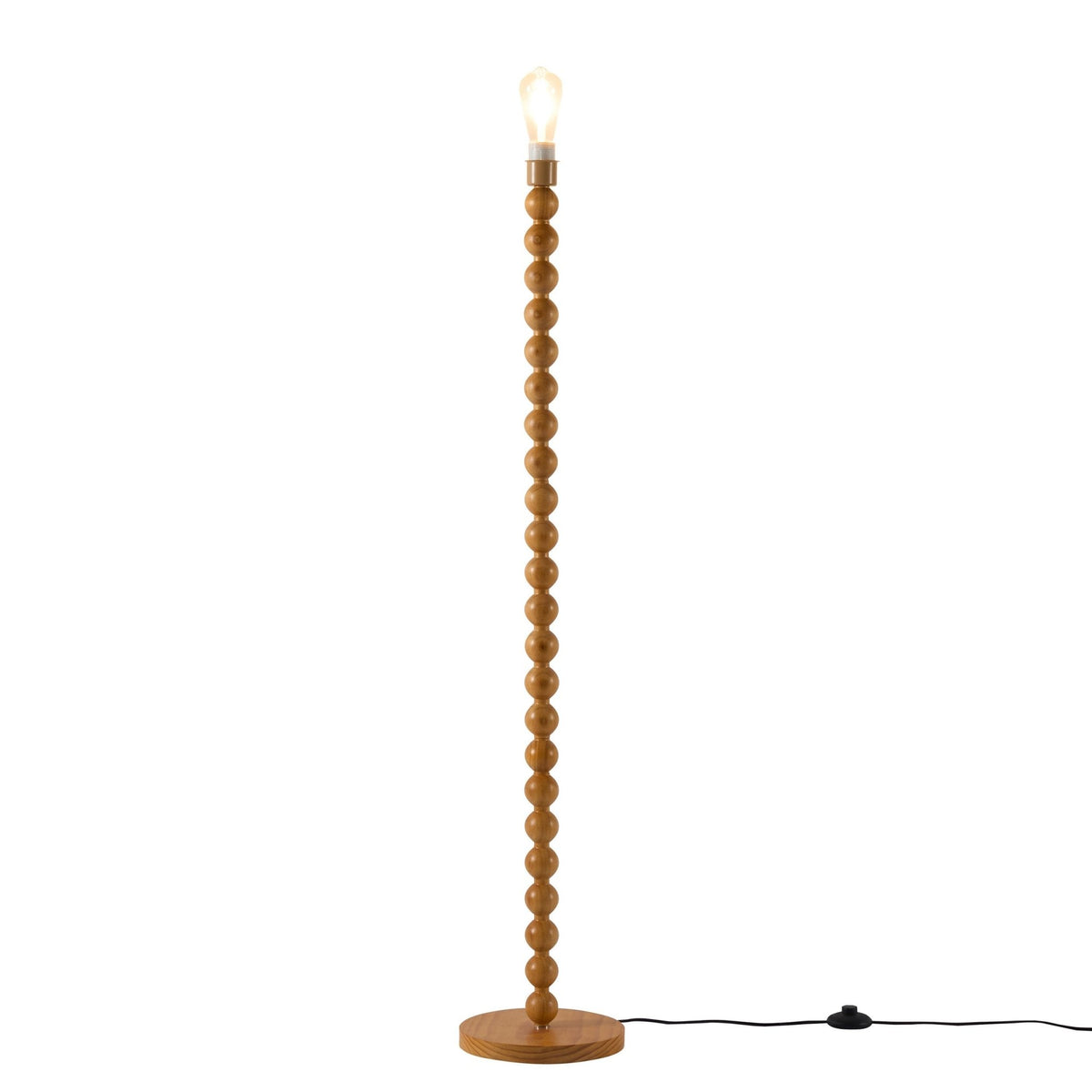 Mix and Match Floor Lamp Base Bobbin - Light Wood - DUSK