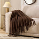 Mohair Style Sofa Throw - Chocolate - DUSK