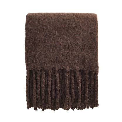 Mohair Style Sofa Throw - Chocolate - DUSK
