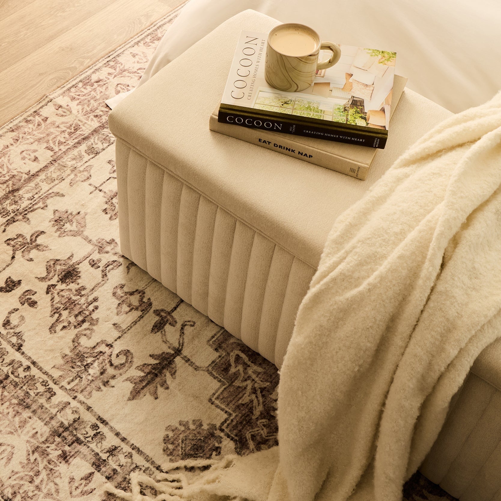 Mohair Style Sofa Throw - Natural - DUSK