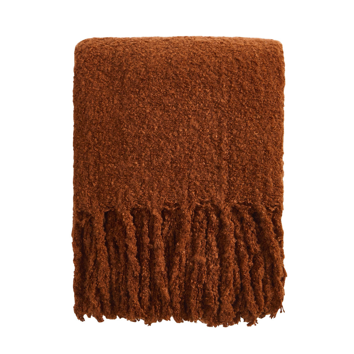 Mohair Style Throw - Burnt Orange - DUSK