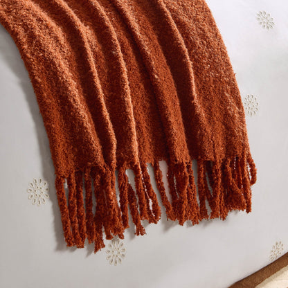 Mohair Style Throw - Burnt Orange - DUSK