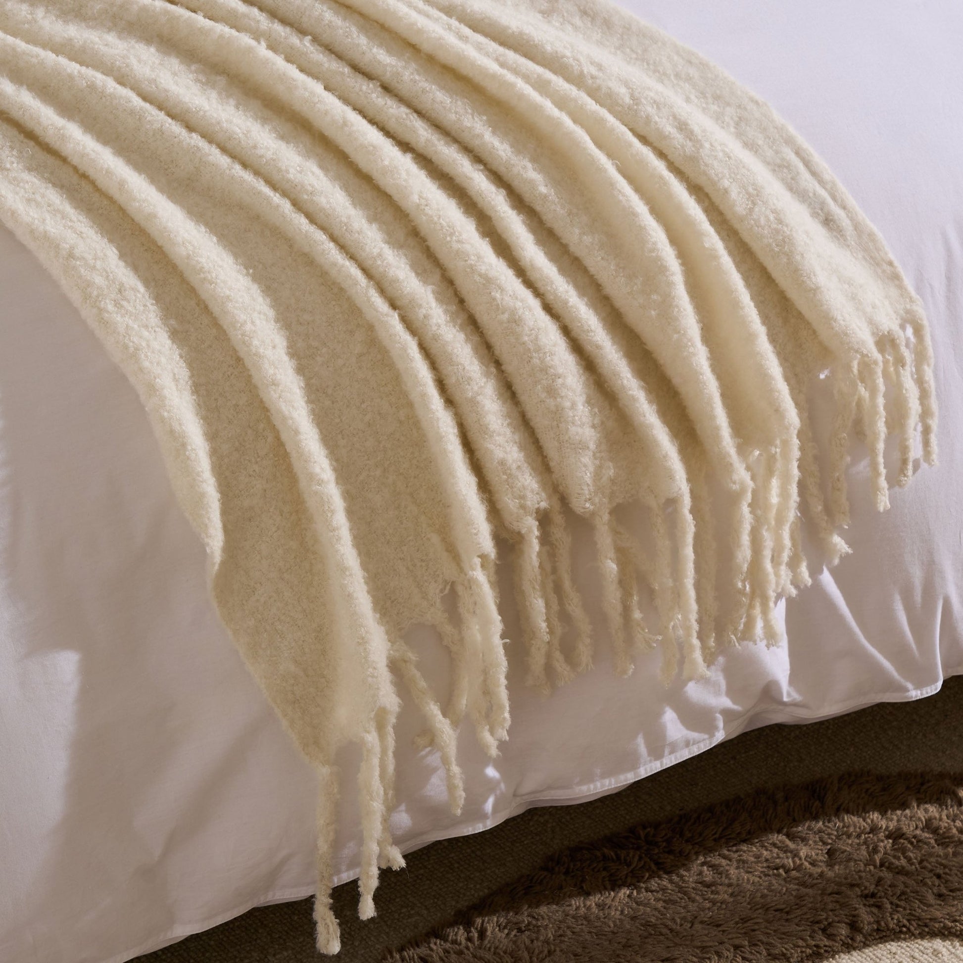 Mohair Style Throw - Natural - DUSK