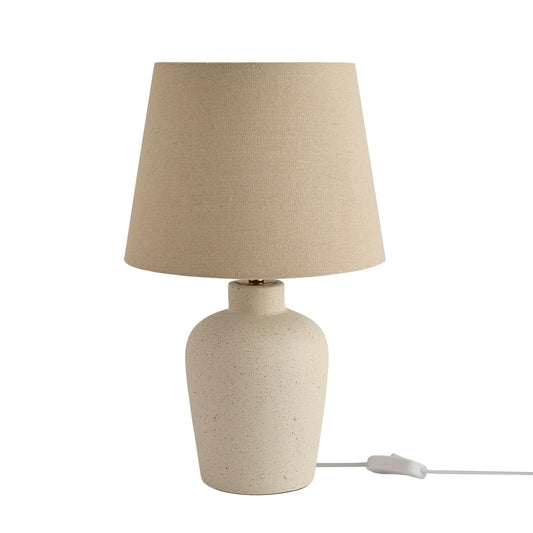 Mollie Ivory & Gold Ceramic Table Lamp - Ivory - DUSK