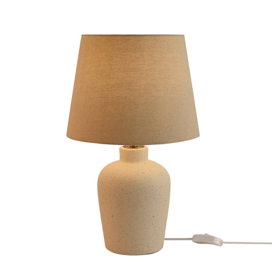 Mollie Ivory & Gold Ceramic Table Lamp - Ivory - DUSK