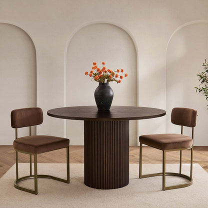 Mollie Set of 2 Dining Chairs - Cappuccino - DUSK