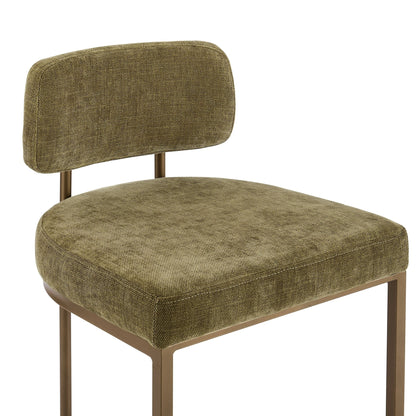 Molly Set of 2 Barstools - Chenille Olive - DUSK