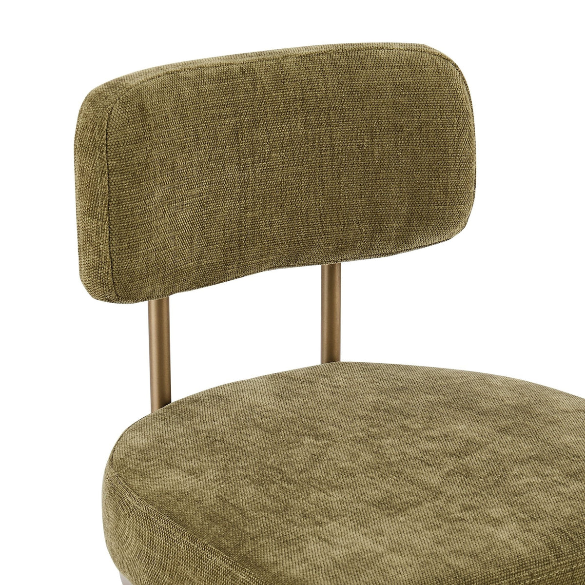 Molly Set of 2 Dining Chairs - Chenille Olive - DUSK