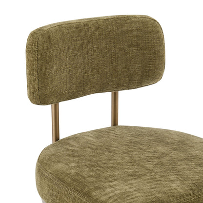 Molly Set of 2 Dining Chairs - Chenille Olive - DUSK