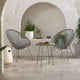 Monaco Outdoor 2 Seater Egg Chair Bistro Set - Grey - DUSK