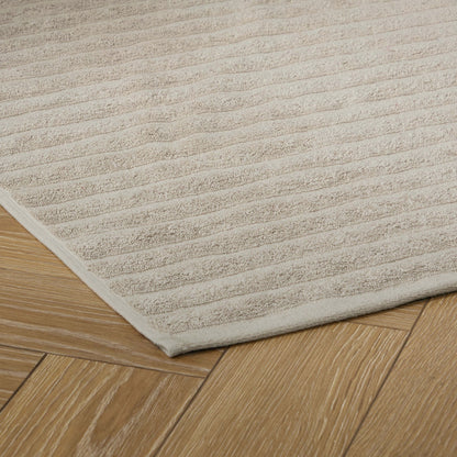 Monaco Plush Ribbed Cotton Bath Mat - Mushroom - DUSK