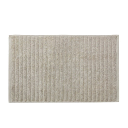 Monaco Plush Ribbed Cotton Bath Mat - Mushroom - DUSK