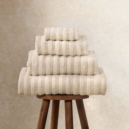 Monaco Plush Ribbed Cotton Towel Collection - Mushroom - DUSK