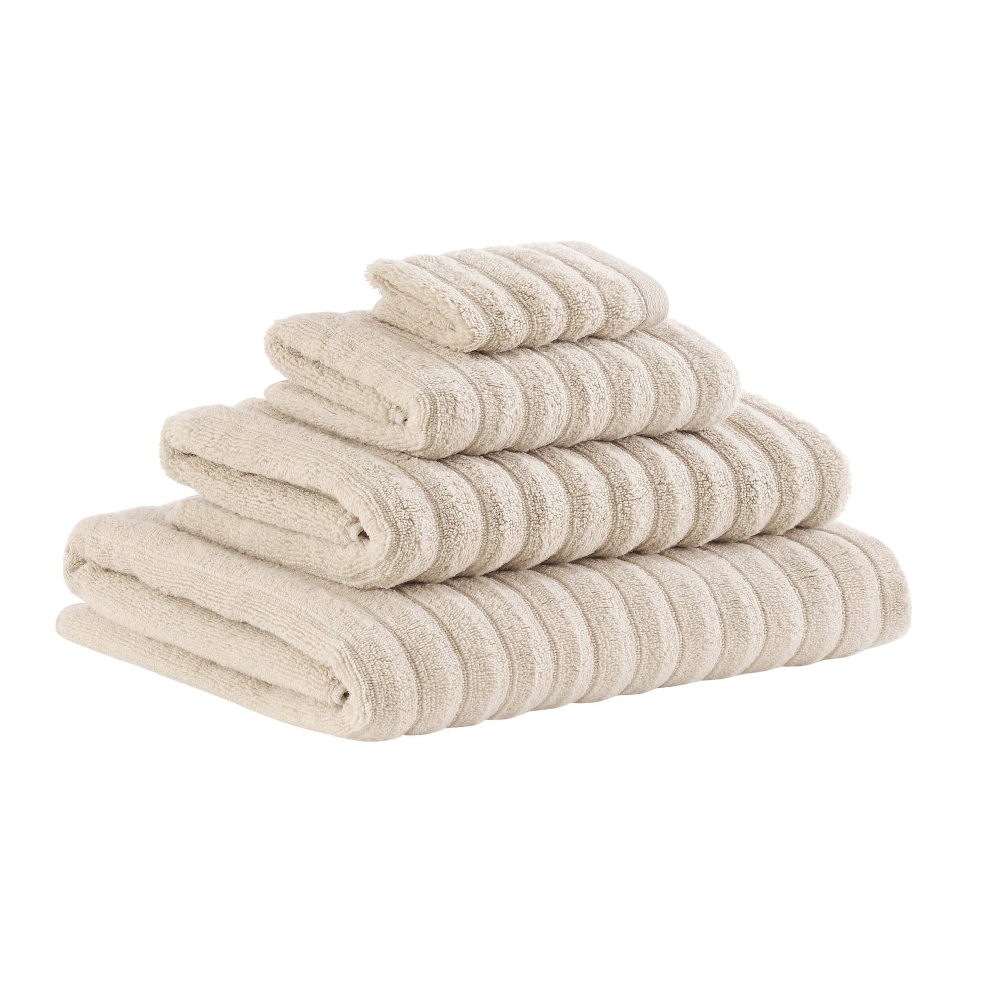 Monaco Plush Ribbed Cotton Towel Collection - Mushroom - DUSK