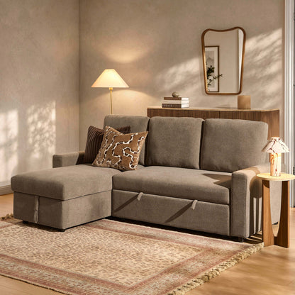 Monroe Sofa Bed - Chenille mushroom - DUSK